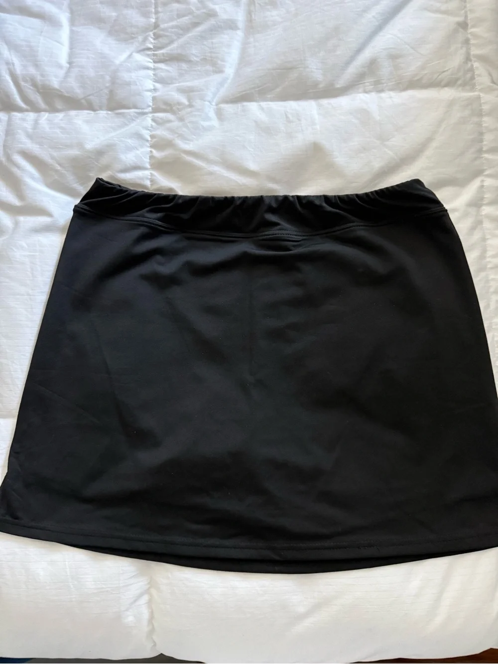 Women's Black Athletic Skort with Elastic Waist
